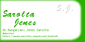 sarolta jenes business card